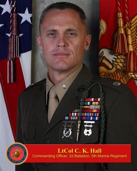 Lieutenant Colonel C K Hall 1st Marine Division Biography