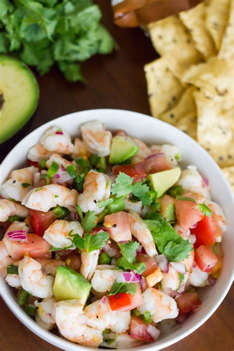 Mix in the tomatoes, onion, and cilantro until coated with lime juice; Shrimp Ceviche : Kendra's Treats
