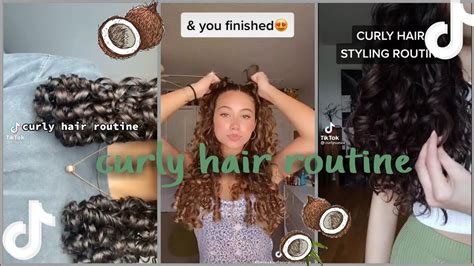 Curly Hair Routine🥥 Part 1tiktok Compilation Youtube