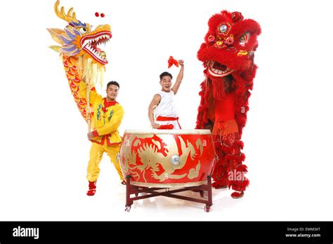 Dragon And Lion Dance Cut Out Stock Images And Pictures Alamy