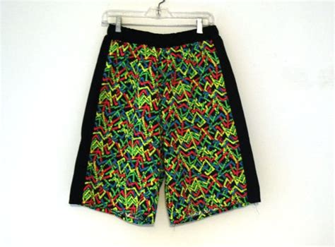 Vintage 80s Jams Shorts Mens Neon Green Red Blue Yellow Black Red