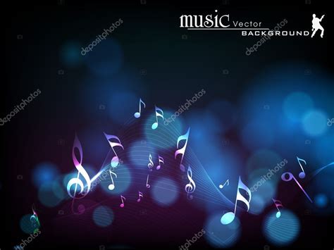 Abstract Musical Notes Wave Background Eps 10 Stock Vector Image By