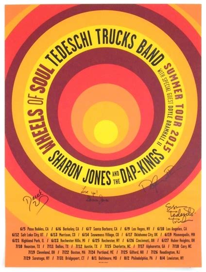 Wheels Of Soul Tedeschi Trucks Band Poster Signed Derek Susan