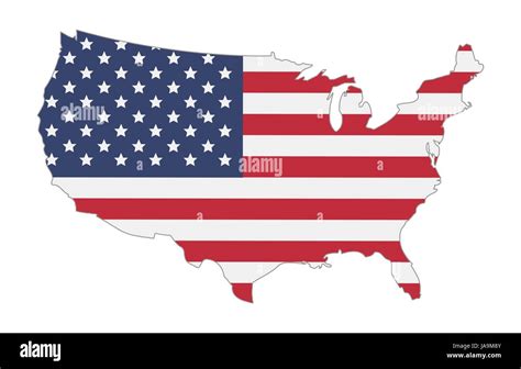 Map Of United States Of America Flag Stock Vector Image And Art Alamy