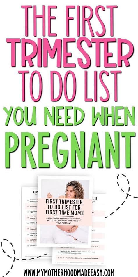 The First Trimester To Do List For First Time Moms In 2022 First Time