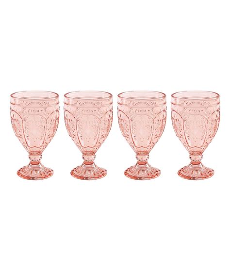 Fitz And Floyd Red Trestle Goblets Set Of 4 Dillard S Fitz And