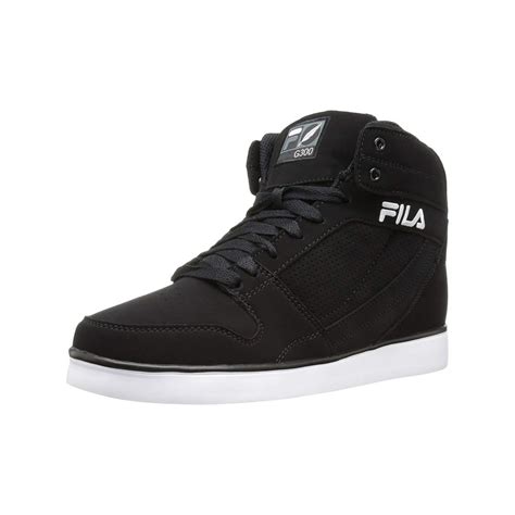 Fila Fila Mens G300 Figueroa Classic Hi Top Leather Sneaker Black