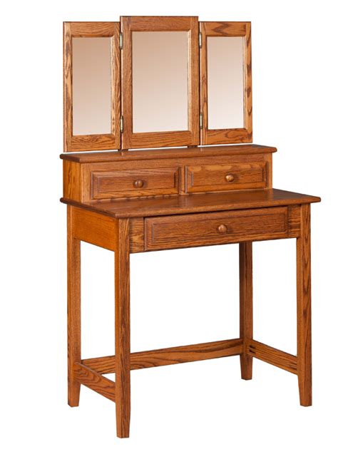 A bedroom vanity with drawers or dressing can add a touch of glamour, feminine to any bedroom. Vanity Table w/ Drawers & Mirror - Amish Furniture ...