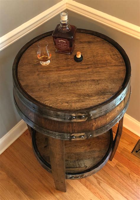 whiskey barrel pub table handcrafted from a whiskey barrel etsy uk whiskey barrel wine