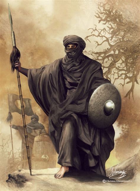 Berber Warrior From Desert Tribes Like The Sanhaja Or Masmuda Taking