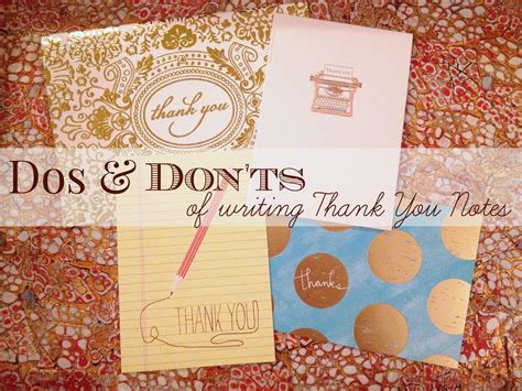 Polka Dotty Place Dos And Donts Of Writing Thank You Notes