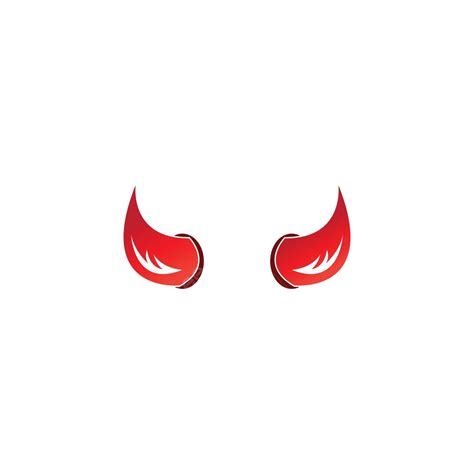 plantilla de ilustración para diseño de logotipo icónico con cuernos de diablo vectoriales