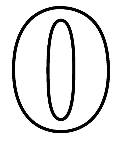 Number Zero Coloring Pages | Coloring pages, Free printable coloring