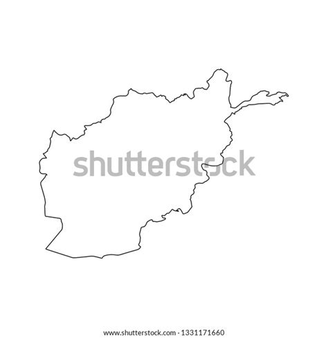 Map Afghanistan Outline Silhouette Afghanistan Map Stock Vector