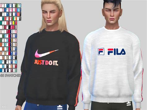 Sporty Sweatshirts 056 By Pinkzombiecupcakes At Tsr Sims 4 Updates