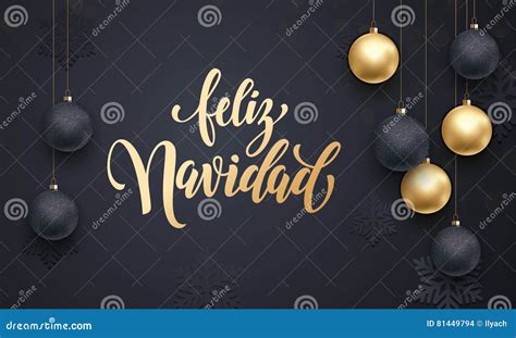 Spanish Merry Christmas Feliz Navidad Golden Decoration Ball Ornament