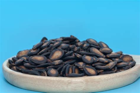 Dried Watermelon Seed On Wooden Plate Stock Photo Image Of Covering