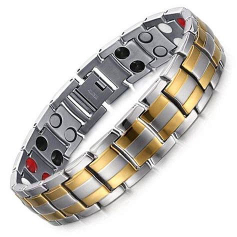 Mens Titanium Magnetic Therapy Bracelet Jewelry Addicts