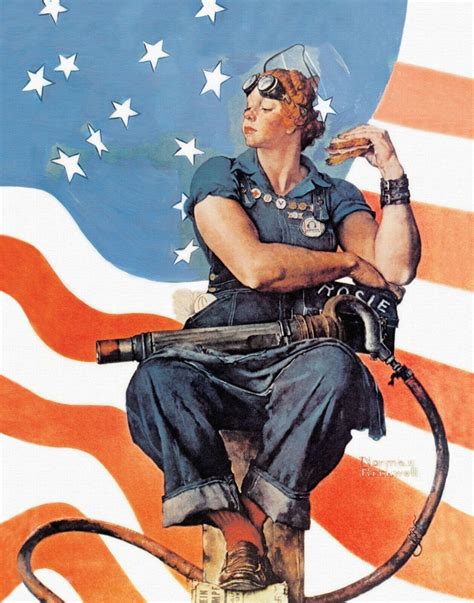 Print Rosie The Riveter By Norman Rockwell Etsy