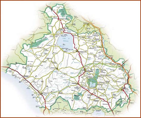 Cartina Geografica Di Viterbo E Provincia | Tomveelers