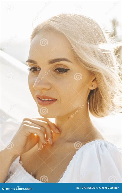Beautiful Woman In White Dress Portrait Beauty Portrait Photoshoot