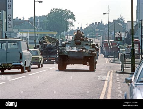 Belfast Northern Ireland August 1973 British Army Saracen Personnel