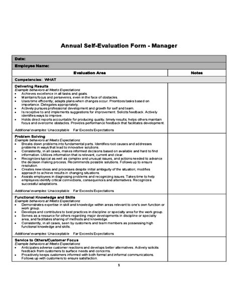 2023 Self Evaluation Form Fillable Printable Pdf Amp Forms Handypdf