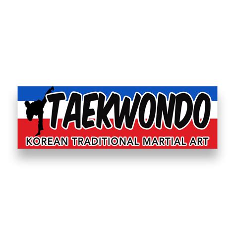 Taekwondo Vinyl Banner 5 Feet Wide By 2 Feet Tall