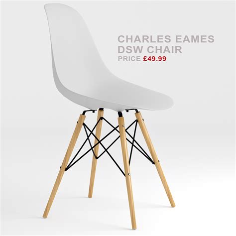 Silla Mecedora De Plástico Charles Eames Rar Modelo 3d 20 Obj Max