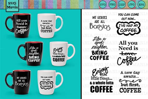 Craft Supplies And Tools Instant Download Coffee Sayings File Coffee