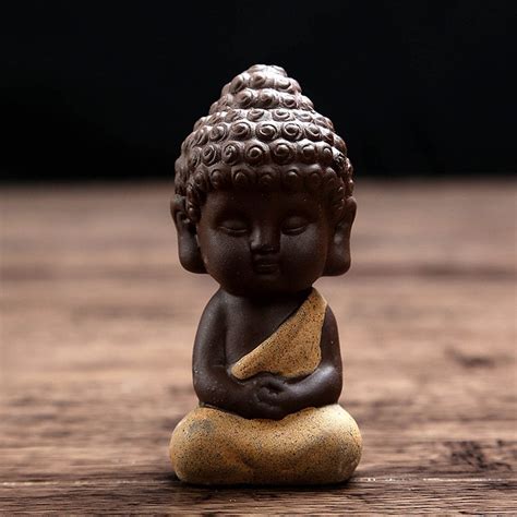 Baby Buddha Statue Monk Figurine Tathagata India Yoga Vincraft