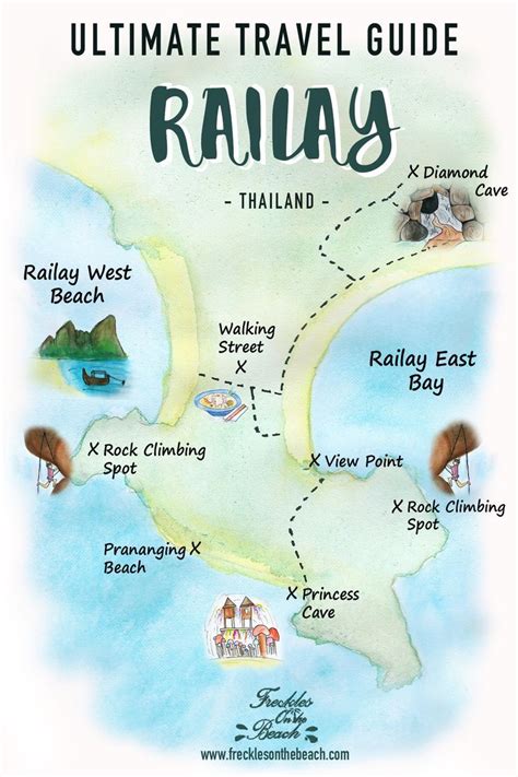 Map To Railay Beach Krabi Thailand Railay Railay Beach Thailand