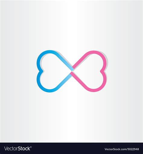 Infinite Love Infinity Heart Sign Royalty Free Vector Image