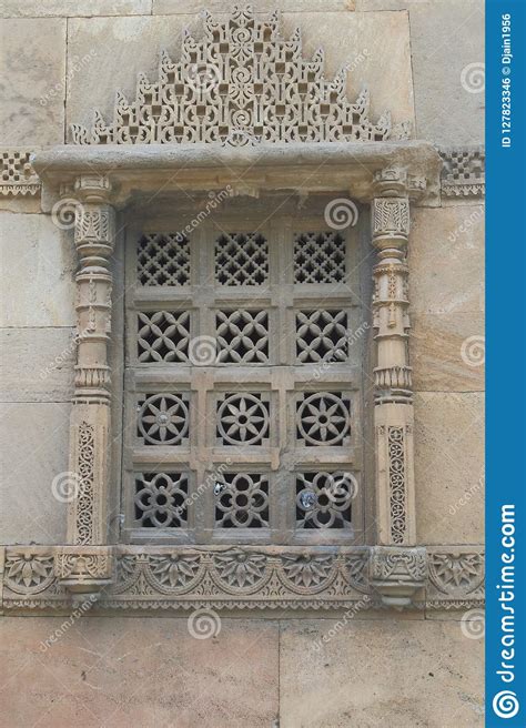 Artistic Stone Carving Of Window Islamic Ancient Historic A