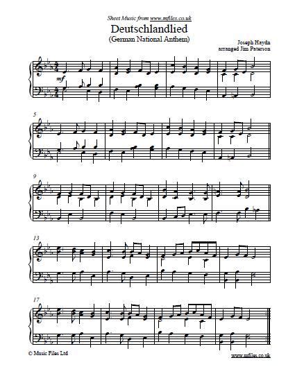Deutschlandlied German National Anthem From Haydns Emperor Song