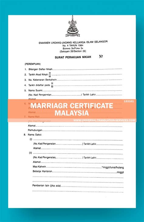 get certified marriage certificate translation in malaysia