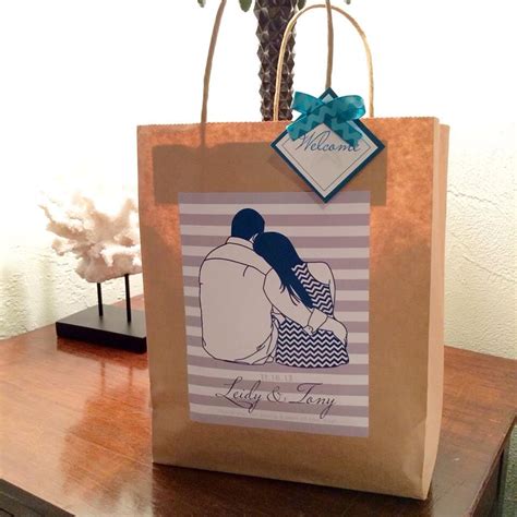 I also show some wedding guest gift ideas as well as gifts for. DIY personalized wedding paper bag welcome gift. | Wedding ...