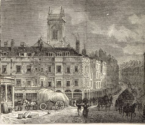 St Andrews Holborn From Snow Hill In 1850 London History Victorian