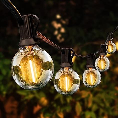 Dreamland 50ft Outdoor String Lights Globe Patio Lights With 28 G40