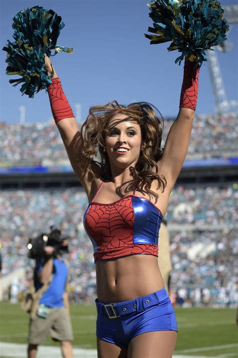 The Jacksonville Jaguars Cheerleaders Perform In Halloween Costumes During The Second Half Of An
