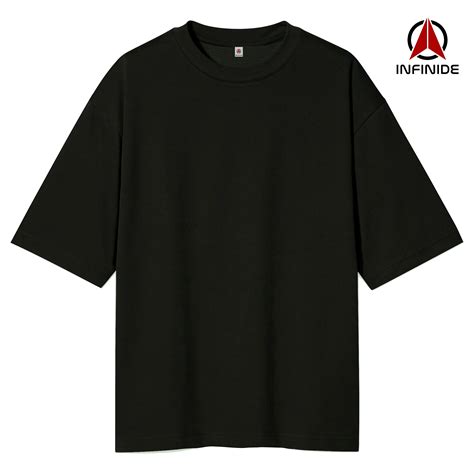 Infinide T Shirt Kaos Polos Big Oversize Hitam Baju Pria Wanita Kaos
