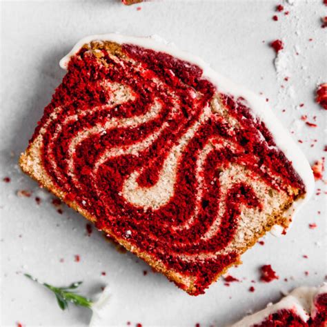 Red Velvet Marble Loaf Cake With Frosting Recipe Cravings Journal