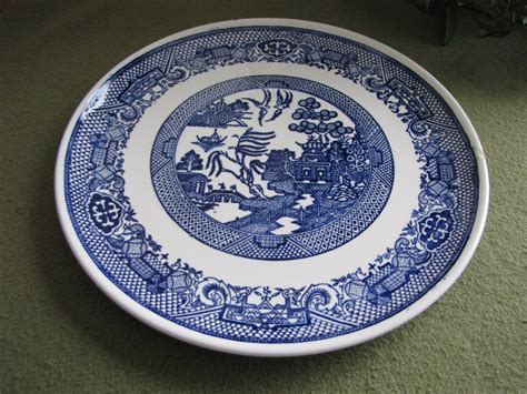 Vintage Blue Willow Ware Plate Unique Design