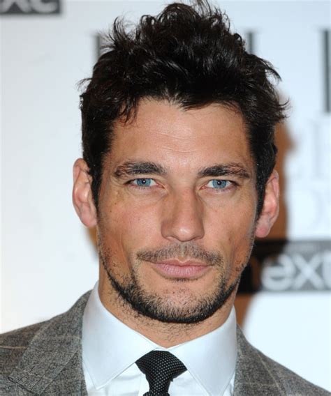 Haircut numbers refer to the length of hair that will be left after the haircut. David Gandy Short Straight Black Hairstyle