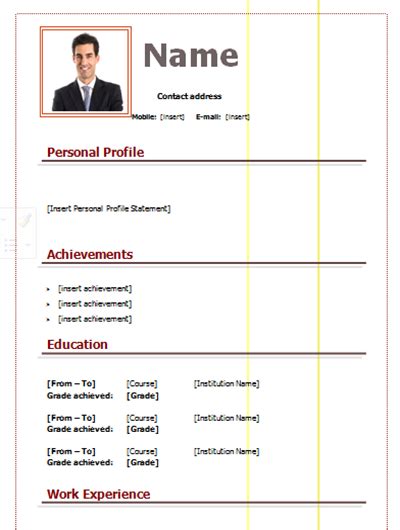 The purpose of a curriculum vitae (cv) is to provide a prospective employer with a summary of your education, employment history, skills, achievements and interests. Download CV Simple Form and stylish > Editable in Word ...