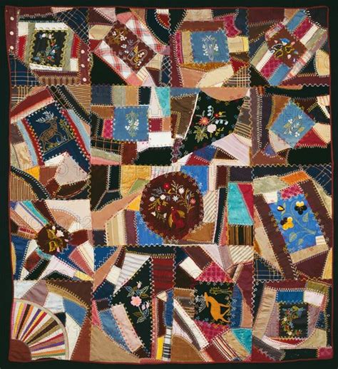 Bedcover Crazy Quilt United States 1885 Creator Unknown
