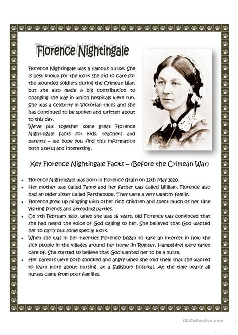 Florence Nightingale Readworks Answers Pdf Quiz Worksheet Florence