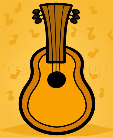 How To Draw A Guitar For Kids Step By Step Drawing Guide By Dawn