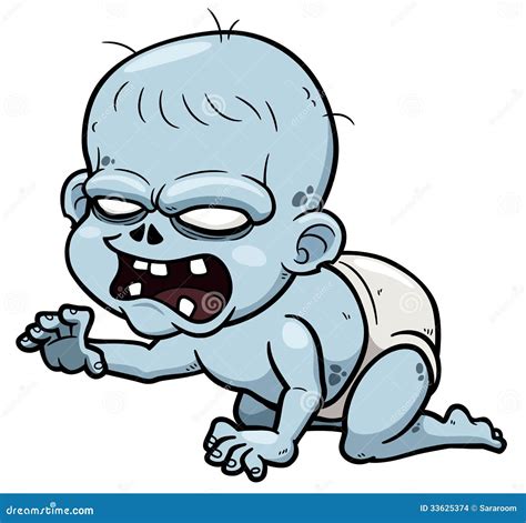 Cartoon Zombie Baby Stock Images Image 33625374