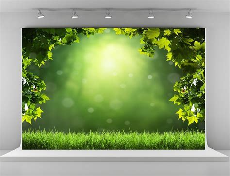 7x5ft Spring Photography Backdrops Nature Green Grass Photo Booth
